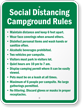 Social Distancing Campground Rules Custom Sign