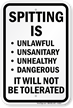 Spitting Is Unlawful Sign