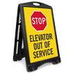Stop Elevator Out Of Service Sidewalk Sign
