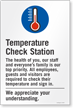 Temperature Check Station Sidewalk Sign Panel
