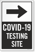 Testing Site Right Arrow Medical Testing Site Sign