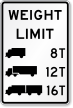 Trucks Weight Limit Sign