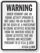 Vermont Equine Liability Sign