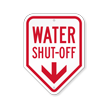 Water Shut Off With Down Arrow Sign
