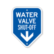 Water Valve Shut Off With Down Arrow Sign