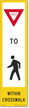 Yield Pedestrian Crosswalk Decal Only