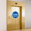  Only Thank You For Physically Distancing Elevator Label