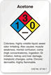 Acetone NFPA Chemical Label