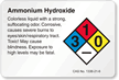 Ammonium Hydroxide NFPA Chemical Hazard Label