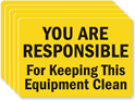 Keeping This Equipment Clean Labels
