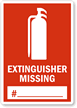 Extinguisher Missing [fill in number] Label