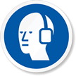 ISO M003 - Wear Ear Protection Symbol Label