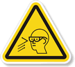 Flying Debris Wear Eye Protection ISO Symbol