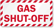 Gas Shut Off Label