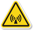 Non Ionizing Radiation Electromagnetic Hazard Label