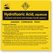Hydrofluoric Acid, aqueous ANSI Chemical Label