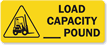 Load Capacity Pound Label