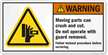 Hand Crush Force From Right ANSI Warning Label