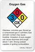 Oxygen Gas NFPA Chemical Label