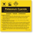 Potassium Cyanide ANSI Chemical Label