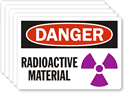 Danger Radioactive Material Label