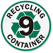 Recycling Container  9   Recycling Label