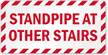 Standpipe At Other Stairs Sprinkler Label