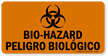 Bilingual Biohazard Peligro Biologico Label With Graphic