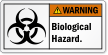 Biological Hazard ANSI Warning Label