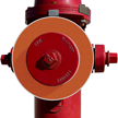 Blank Orange Fire Hydrant Ring