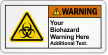 Custom Biohazard ANSI Warning Label