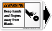 Keep Hands Away From Blade, Detachable Arrow Label