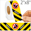 Heavy No Lifting Labels with Symbol Roll 
