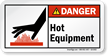 Hot Equipment ANSI Danger Label