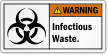 Infectious Waste Biohazard ANSI Warning Label