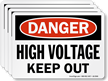 High Voltage Keep Out OSHA Danger Label