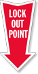Lockout Point Arrow Safety Label