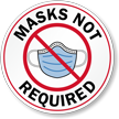 Masks Not Required Window Decal Label