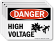 Danger High Voltage With Graphic OSHA Danger Label