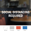 Social Distancing Required