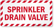 Sprinkler Drain Valve Label