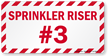 Sprinkler Riser #3 Fire and Emergency Label