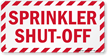 Sprinkler Shut Off Label