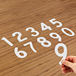 Die Cut Reflective Numbers Set 4 Inch Tall White