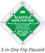 Dont Use, Safe For Use Scaffold Flip Placards