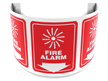 180 Degree Projecting Fire Alarm Sign with graphic