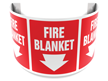 180 Degree Projecting Fire Blanket Sign