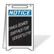 Notice (With Chalkboard Area) Fold Ups® Floor Sign