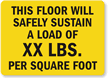 Custom Floor Capacity Sign