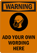 Custom Breathing Apparatus Required Warning Sign
